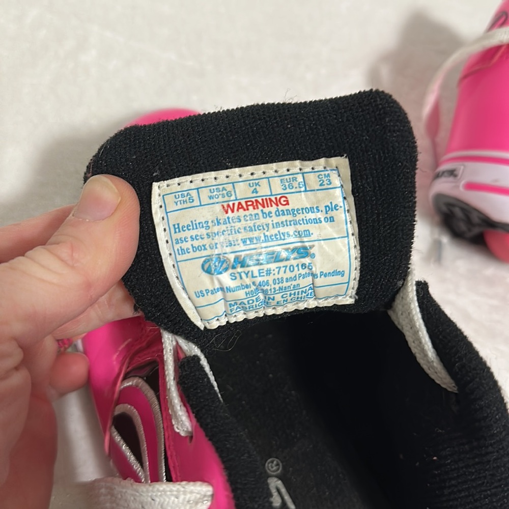 Heelys Hot Pink/Black/White Roller Lace Up Sneakers Womens 6/Youth 5 - Picture 10 of 13